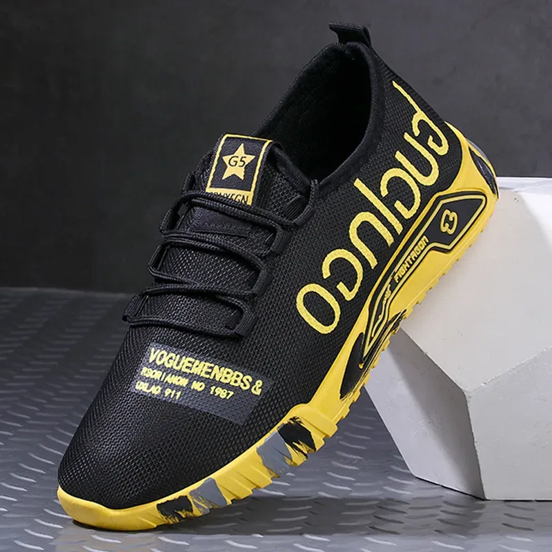 2025 männer Vulkanisieren Schuhe Atmungsaktive Leichte Turnschuhe Outdoor Mesh Schwarz Schuhe Athletisch Jogging Tenis Wanderschuhe Mann — image 2