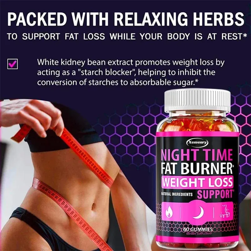 Nighttime Fat Burning Gummies - Fat Burning Metabolism Boosting Healthy Weight ManagementSupplementsSupplements — image 2