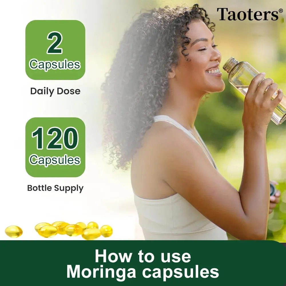 Moringa Capsules 1000mg - for Immune System Energy & Metabolism Antioxidant Promotes Digestive and Brain Health — image 7