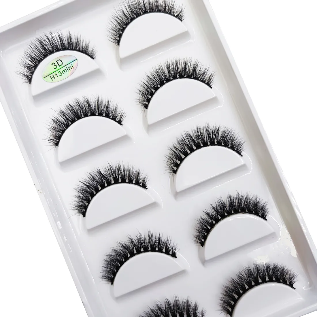 5 Pairs 3D Mink False Eyelashes Soft Lashes Cat Eye Eyelash Makeup Faux Cils Cilios Maquiagem H13 MINI CAT E01 — image 4