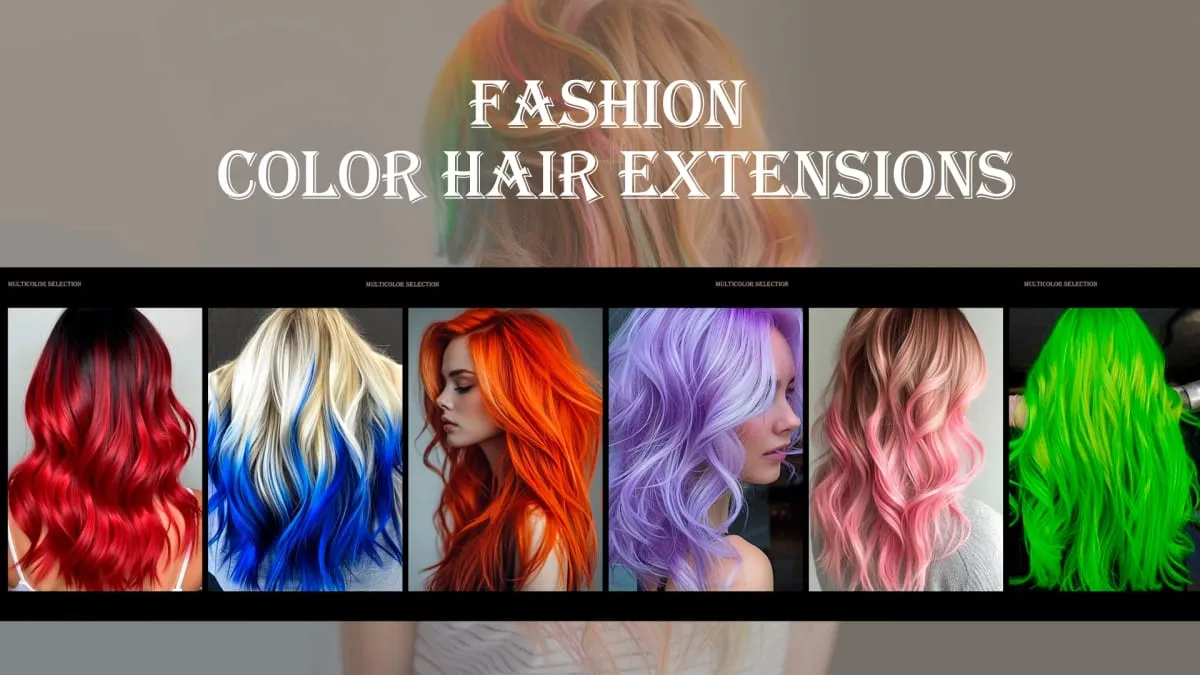1 5 11 Pcs/lot Clip in Hair Extensions Multi-Colors Highlights Synthetic Hair 22 inch Rainbow Hairpieces for Girls Women Kids — image 8