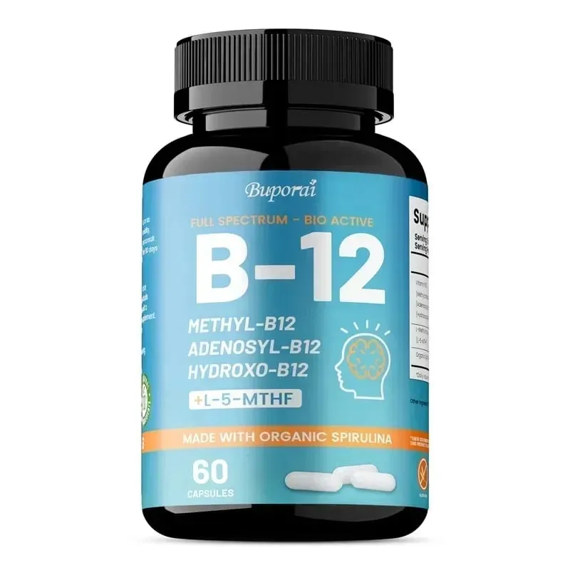 Vitamin B12 - Promotes Brain Health Boosts Cellular Energy Improves Mood Maintains Mental Clarity and Increases Energy