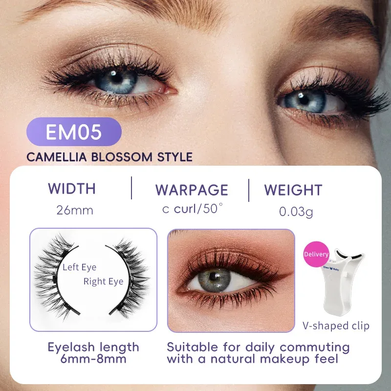 4 stks/1 paar Nieuwe 3 Magnetische Valse Wimpers Gemakkelijk Te Dragen Natuurlijke Zachte Quantum Magneet Oogmake-up Tool met Applicer Lijm Gratis — image 13