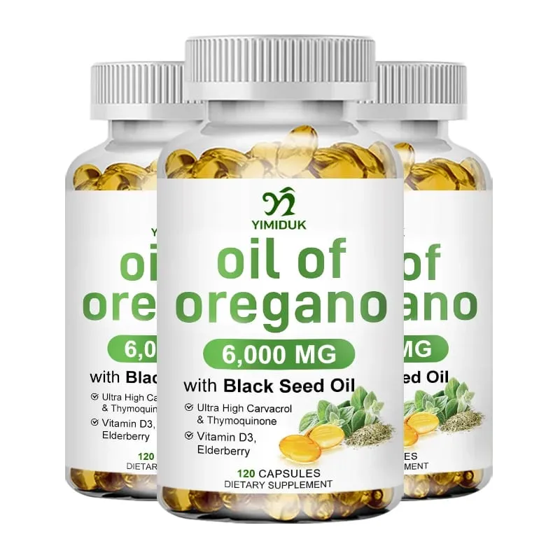 Oregano Oil + With Black Seed Oil & Elderberry + Vitamin D3 Supports Antioxidant & Skin Health Antibacterial & Immune System — image 10