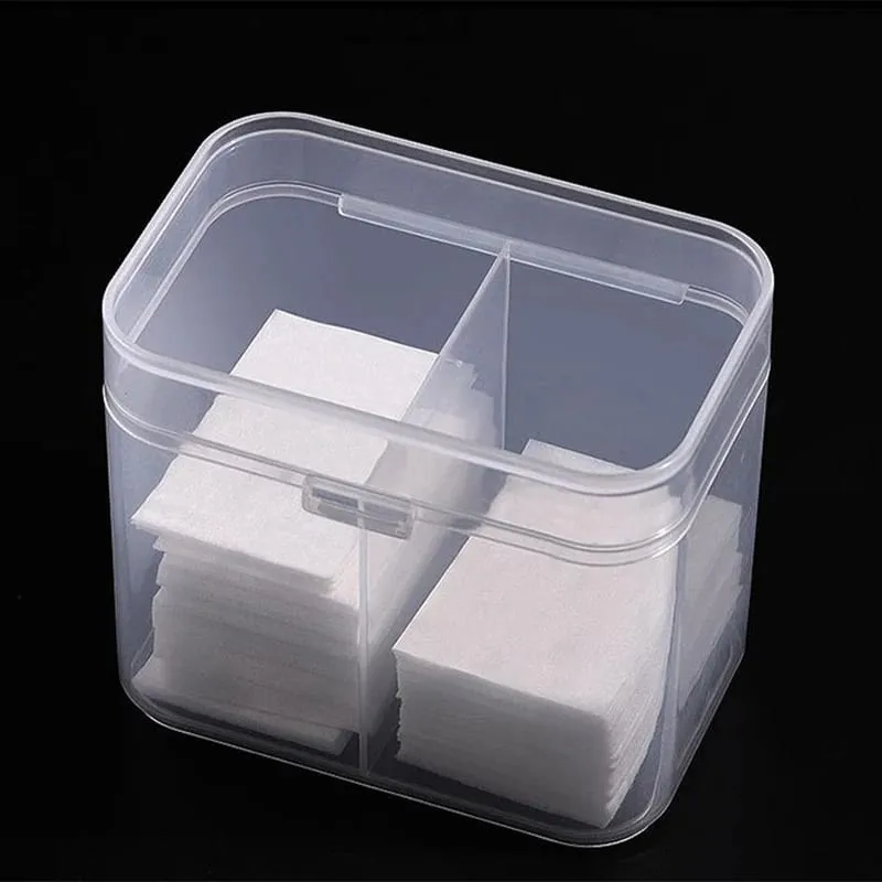 Cotton Pads Swab Nail Wipes Makeup Brushes Organizer Storage Box Holder Container Case Independent Double-Compartment — image 3