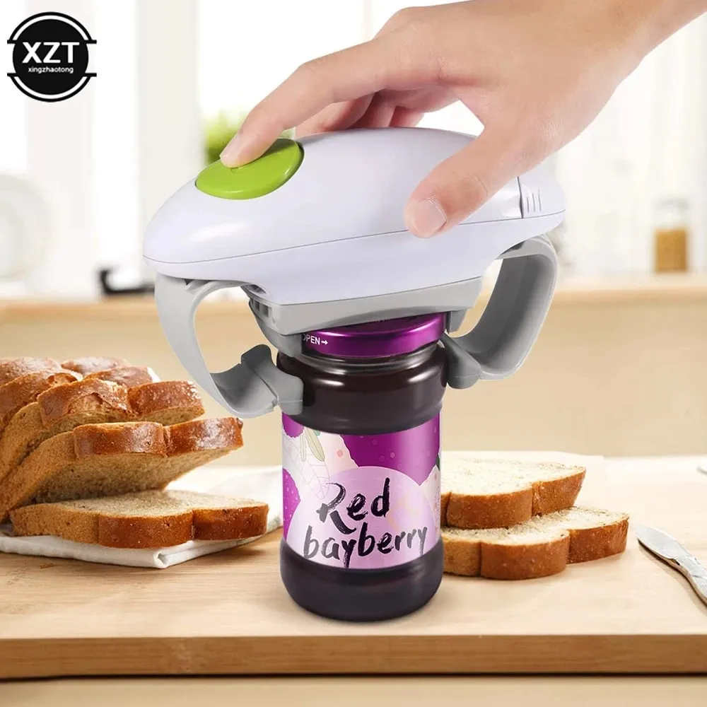 Electric Can Opener Smooth Edge Practical Automatic Jar Bottle Openers Double Ear Can Opener Kitchen Glass Can Opener — image 2