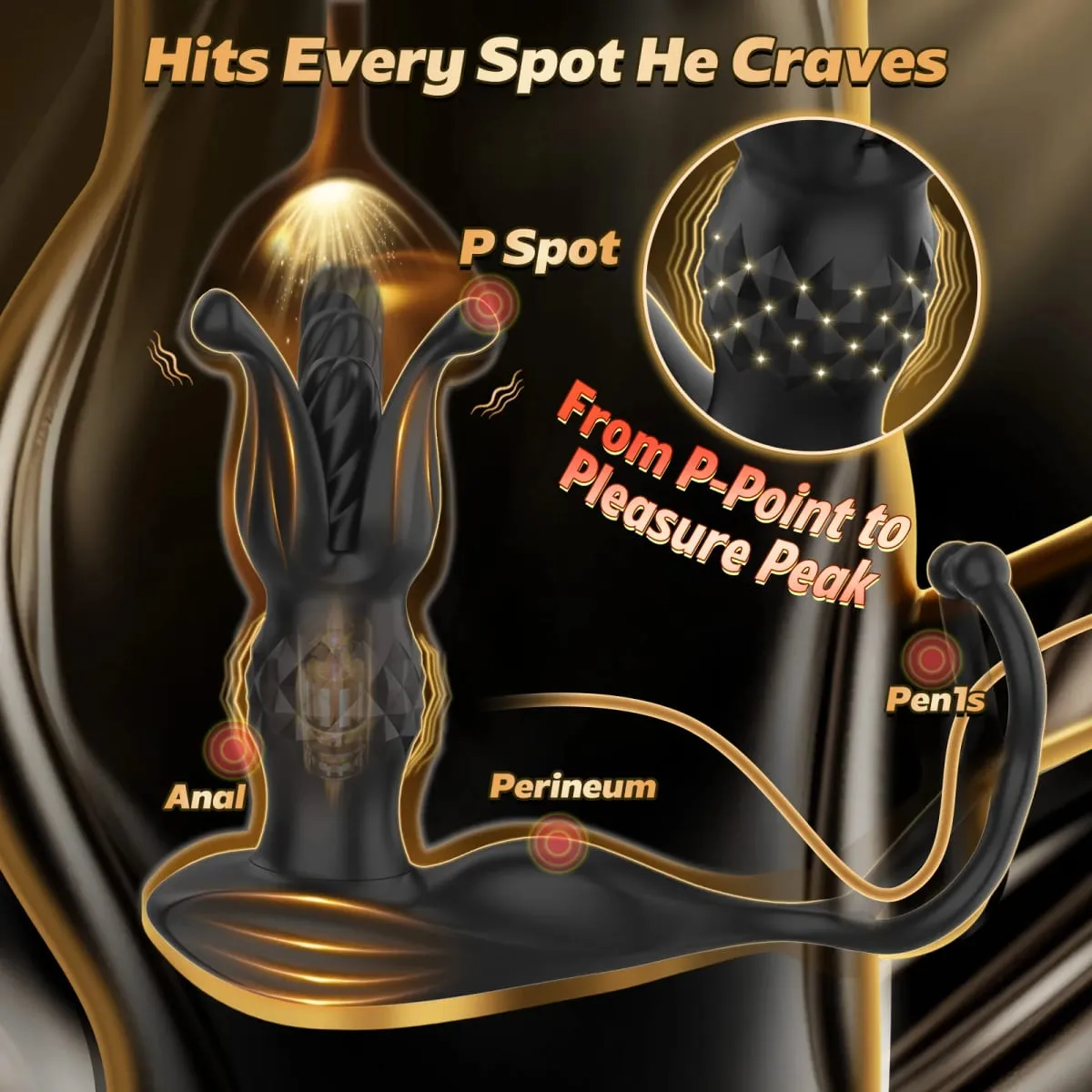 Vibrador masajeador de próstata Anal masculino, consolador de empuje con Control remoto, tapón Anal vibratorio con anillo para pene, Juguetes sexuales para hombres y mujeres — image 3