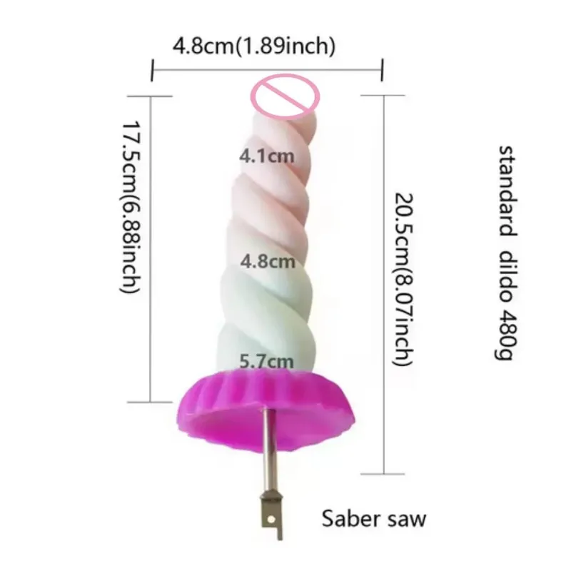Saber Jigsaw Reciprocating Saw Besar Silikon Dildo Reciprocating Saw 3XLR VAC-U-LOCK Adaptor Lampiran Mesin Seks — image 17