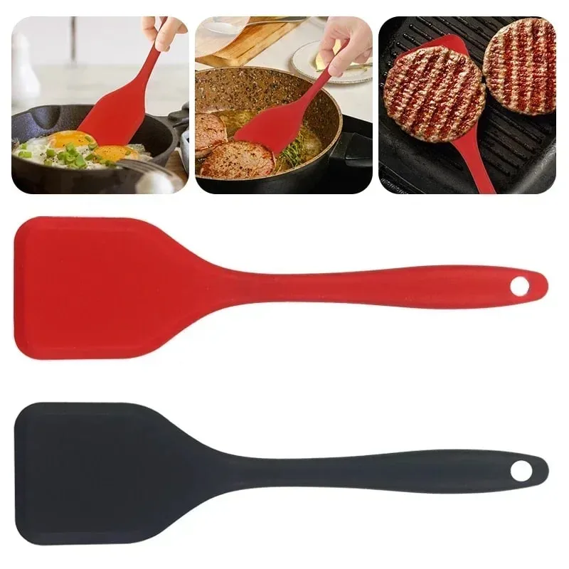 Silicone Cooking Leakage Spatula Dense Shovel Fried FishOmelette Shovel Non-stick Spatula Kitchen Cooking Tools — image 2
