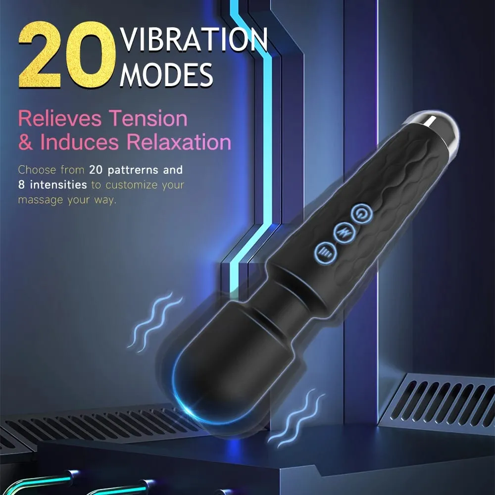 Powerful Vibrator Women's Magic Wand USB Rechargeable Waterproof Massager Clitoral G-Spot Vibrator Sex Toy Suitable for Adults