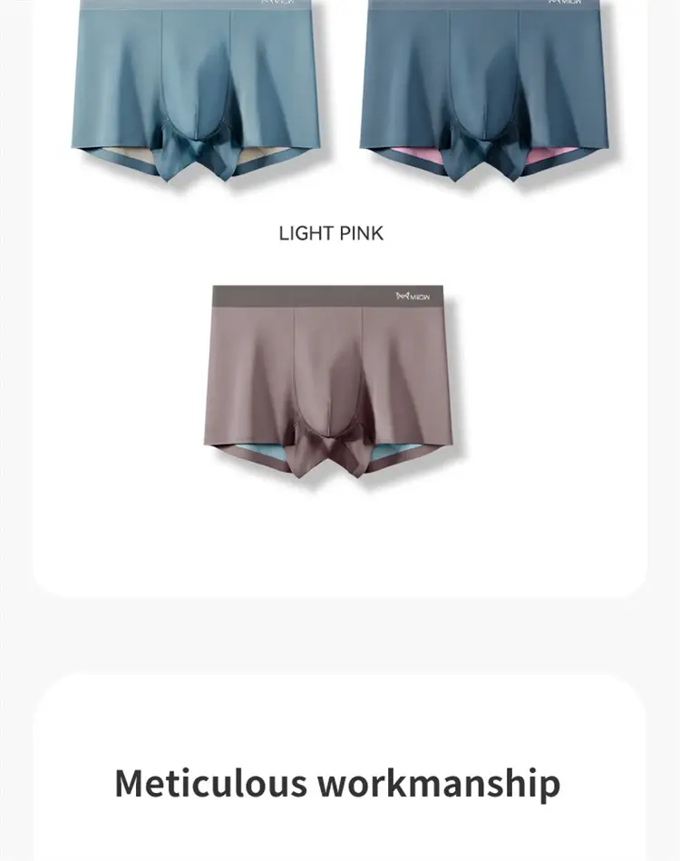 MiiOW 3pcs 100S Modal Antibacterial Man Boxer Underwear Men's Panties Seamless Sexy Men Underpants Soft Silky Male Boxershorts — image 13