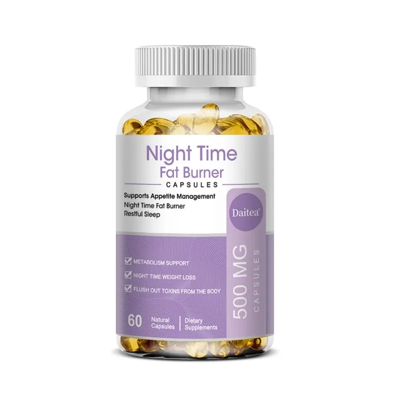 Nighttime Fat Burner Boosts Metabolism Weight Management Improves Sleep - 500 Mg Serving 120 Capsules
