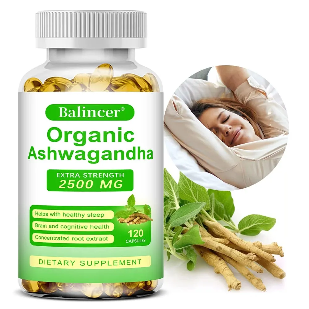Ashwagandha Supplement- Supports Brain and Memory Improves Focus Stamina Improves Mood and Sleep - 120 Capsules — image 1