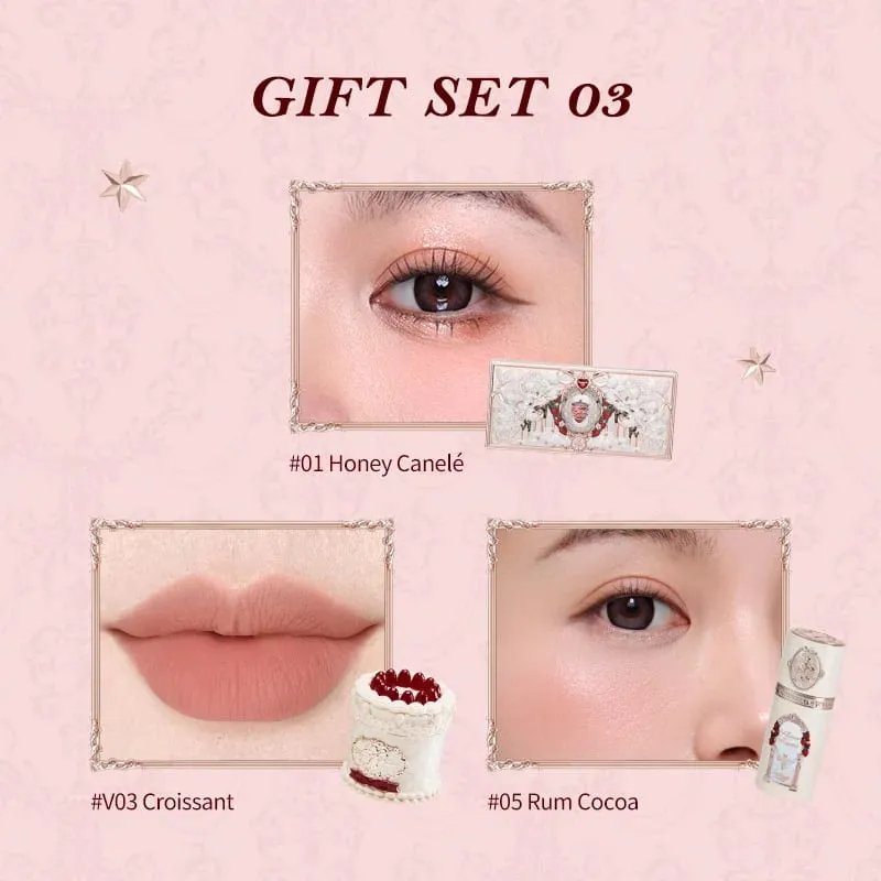 Flower Knows Strawberry Cupid Collection Makeup Gift Set include Make-up Palette+Cake Lip Cream+Liquid Blush — image 4