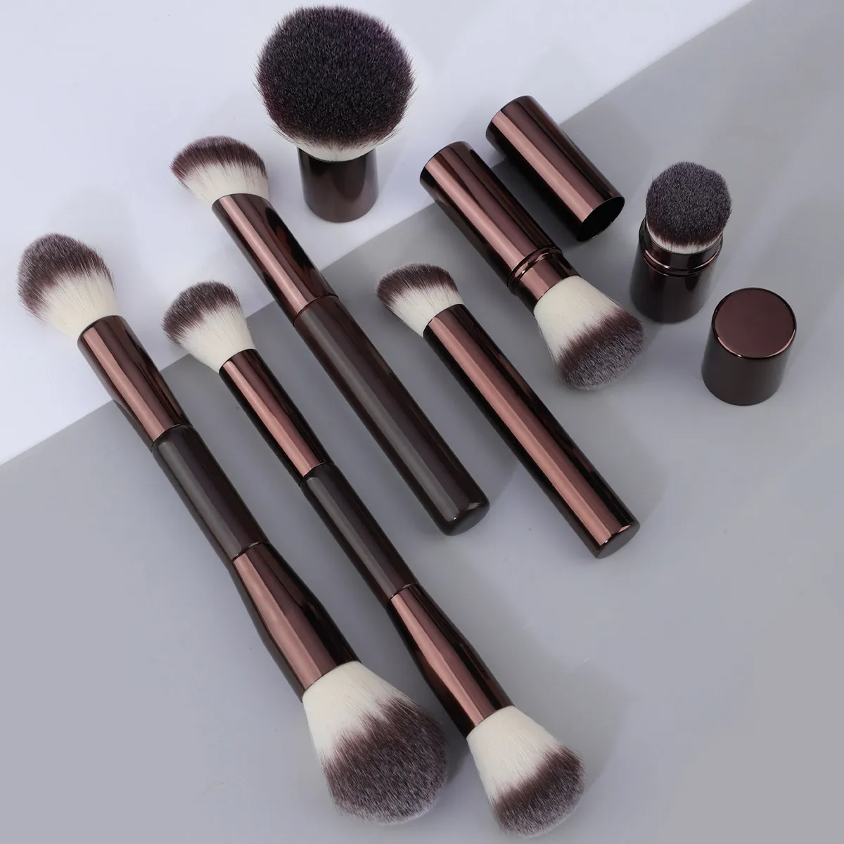 7PCS Makeup Brushes Set Double Head Foundation Brush Face Contour Sculpting Makeup Tool Soft Fluffy Loose Powder Brush — image 6