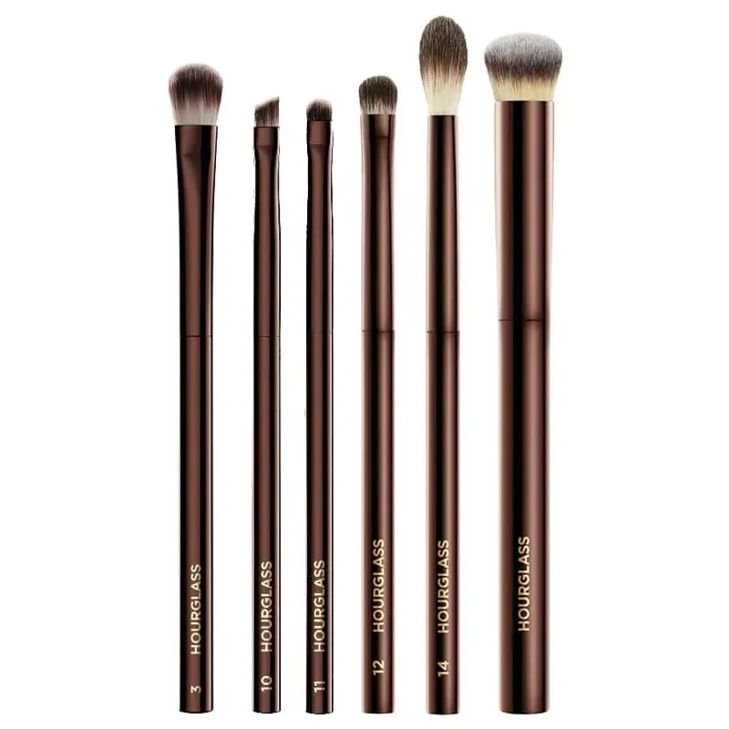 Zandloper Oogmake-up Kwasten Set Luxe Schaduw Cosmetische Brush Kit Blending Shaping Contouring Highlighting Brow Concealer Liner — image 7