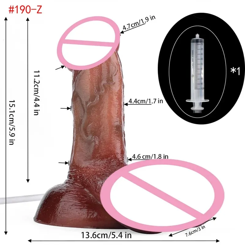 Lifelike Squirting Penis Silicone Ejaculation Large Realistic Dildo With Sucker Skin Touch Anal Sex Toys For Women — image 19