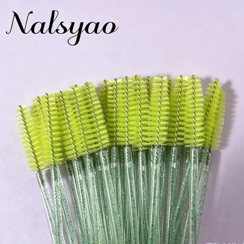 wholesale yelash brush makeup brushes 50pcs comb disposable mascara individual 6 color applicator wand lash makeup brushes tools — image 11