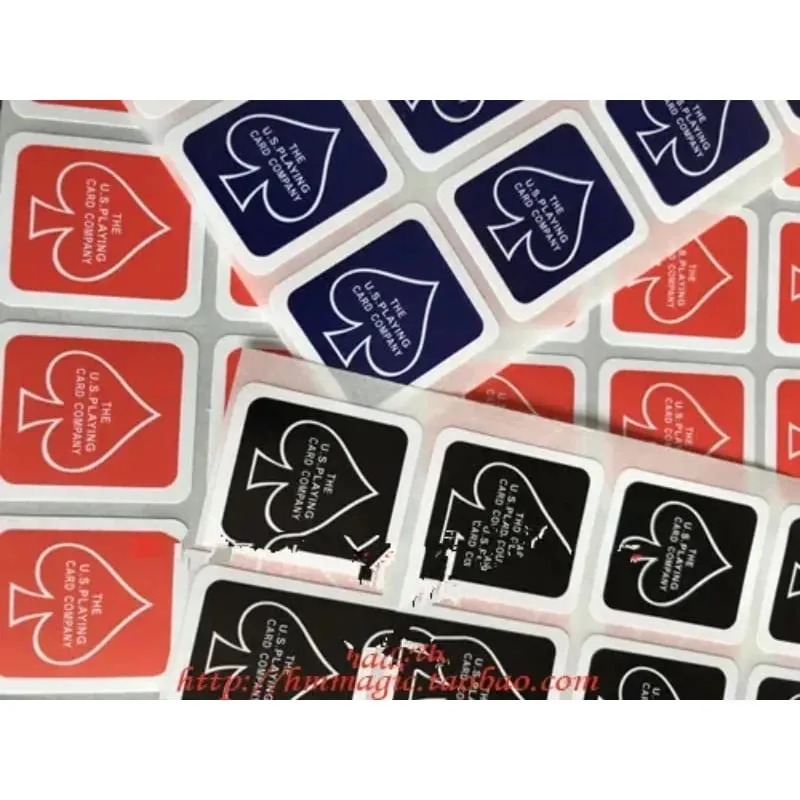 3 Sheets Original Bicycle Playing Card Case Seal Sticker Magic Trick 24 On 1 Sheet 3 Colors Magia Magie Magicians Accessory