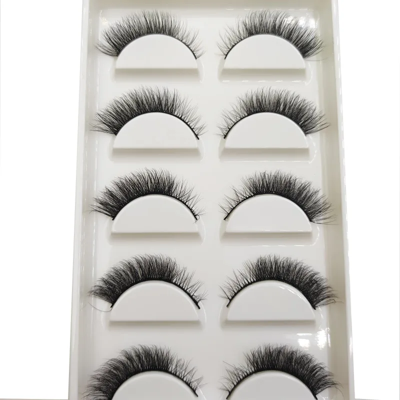 Natural 3D Mink False Eyelashes Soft Wispy Fluffy Eye Faux Lashes Make Up Eyelash Beauty Cat Cilios 5 Pairs 15 Styles — image 23