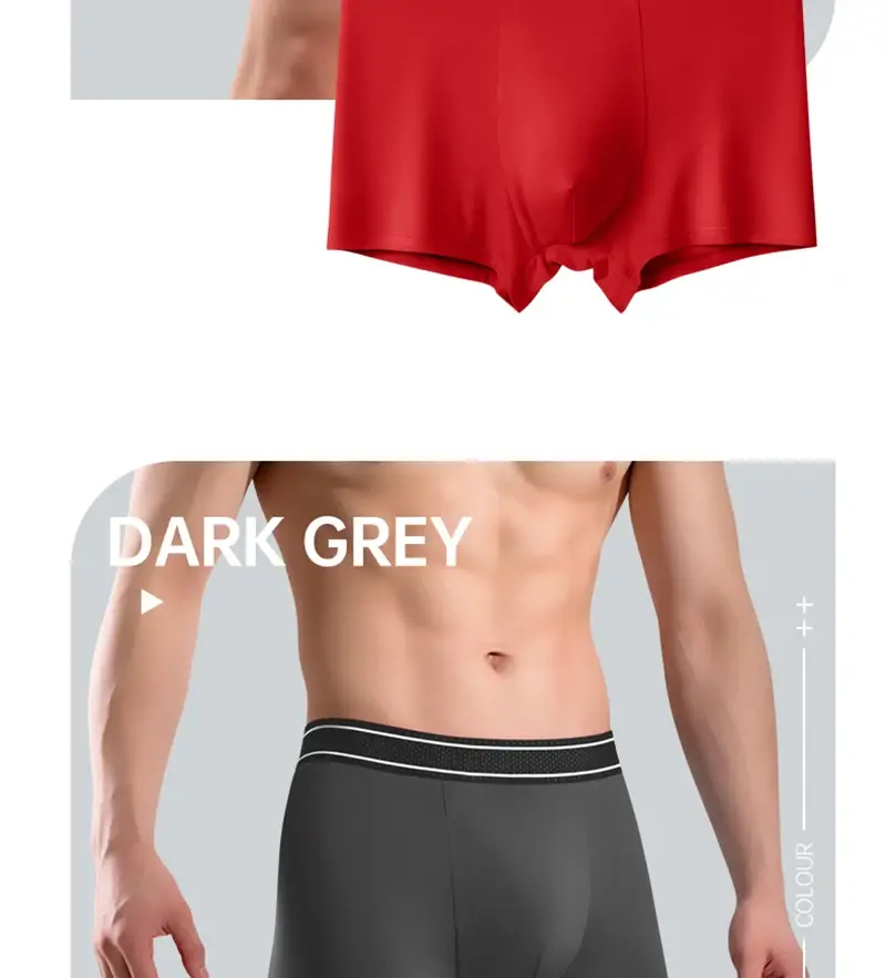 Mens Modal Boxer Shorts Seamless Seperation Bullet Pouch Soft Panties Large Size Breathable Underpants Comfortable Underwear — image 4