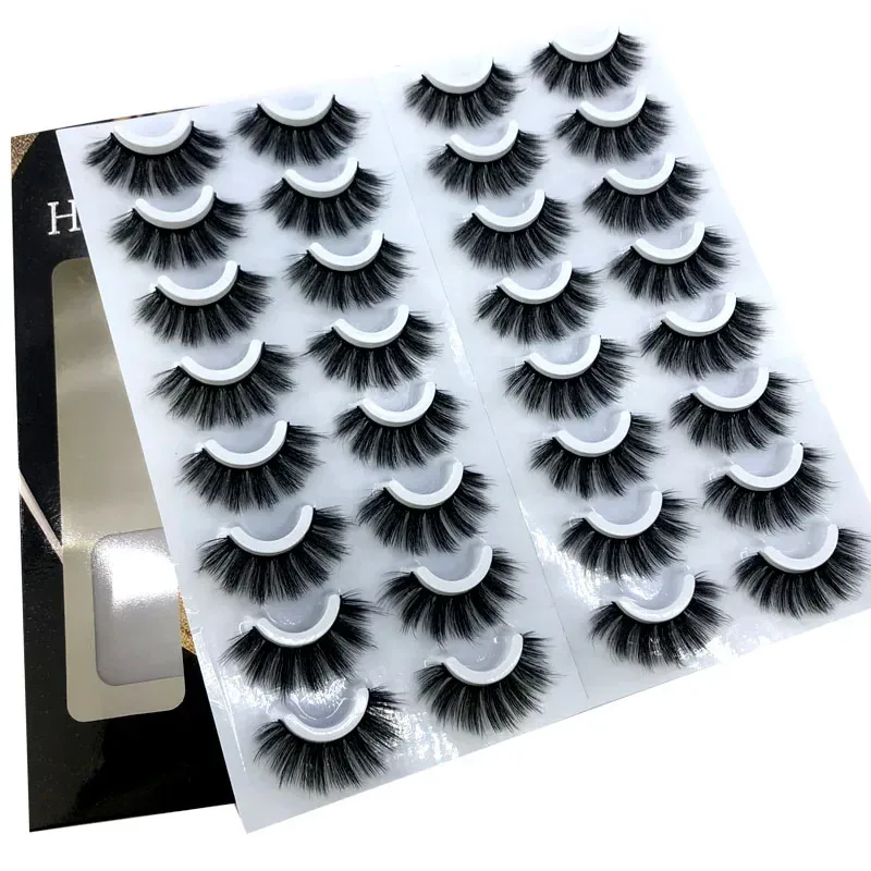16 Pairs 3D Mink Hair False Eyelashes Natural/Thick Long Eye Lashes Wispy Makeup Beauty Extension Tools — image 12