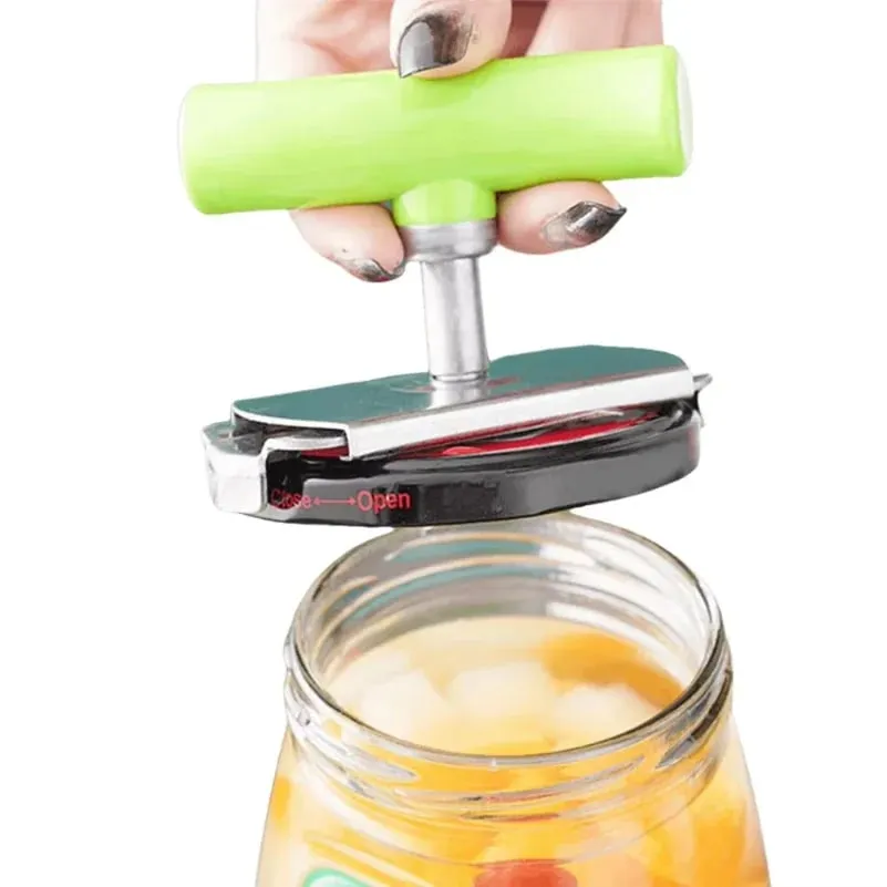 Apriscatole multifunzione con coperchio regolabile in acciaio inossidabile Apriscatole a vite salva-lavoro Gadget da cucina — image 7
