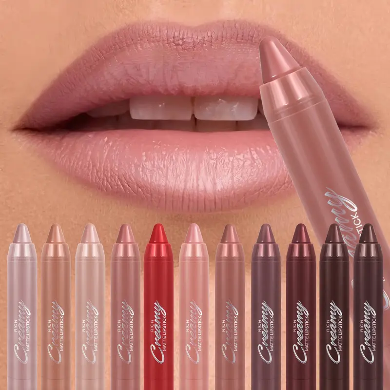 Multiple Colors Matte Lip Liner Use As Lip Liner and Lipstick Easy To Accurately Apply Waterproof Long-lasting Non-stick — image 2