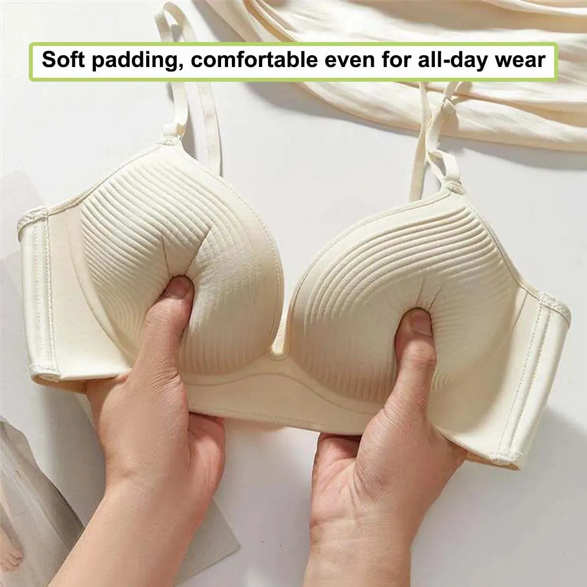 Reggiseno push-up senza cuciture ultra spesso da 10 cm da donna, intimo regolabile per seno piccolo, biancheria intima comoda — image 3