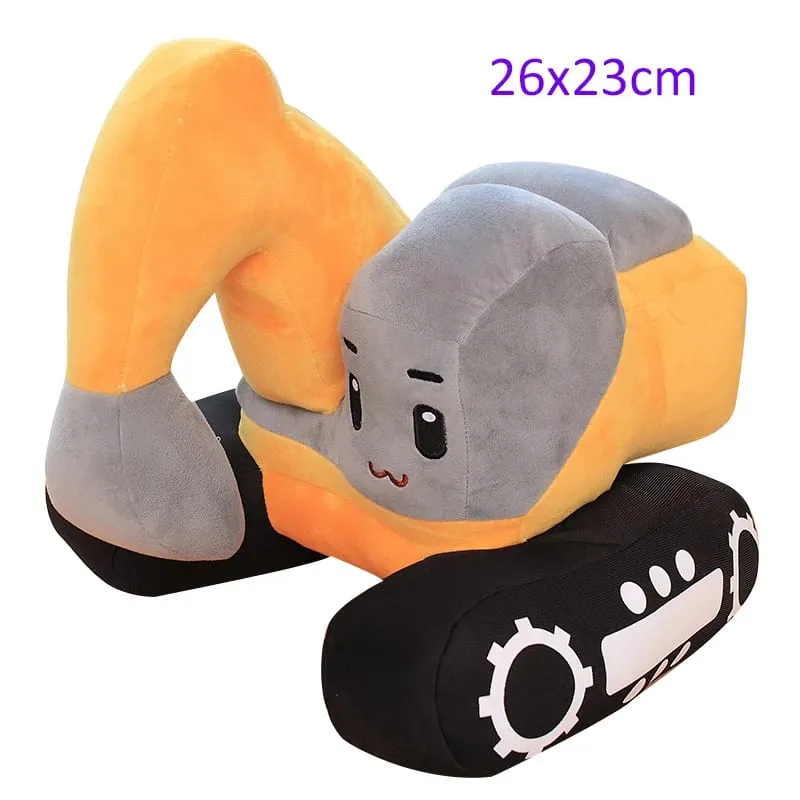 Simulation Tractor&Excavator Plush Toys Kawaii Car Dolls Stuffed Soft Vehicle Pillow Creative Christmas Birthday Gift for Kids — image 17