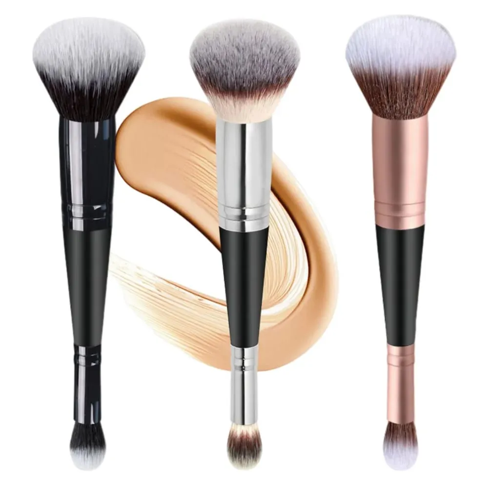 Double Head Professional Makeup Brushes 2 In 1 Foundation Brush Concealer Highlighter Powder Blush Brush Beauty Make Up Tools — image 1