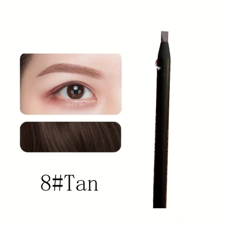 Pull Eyebrow Pencil Black Makeup High Quality Wild Line Eyebrow Pencil Hard Core Flat Head Pen White Waterproof
