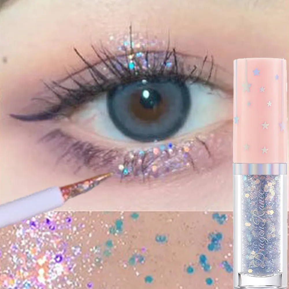 Blue Sequins Liquid Eyeshdaow Glitter Gel Shiny Metallic Eyeliner Pen Diamond Shimmer Waterproof Eye Beauty Party Makeup Tool — image 1