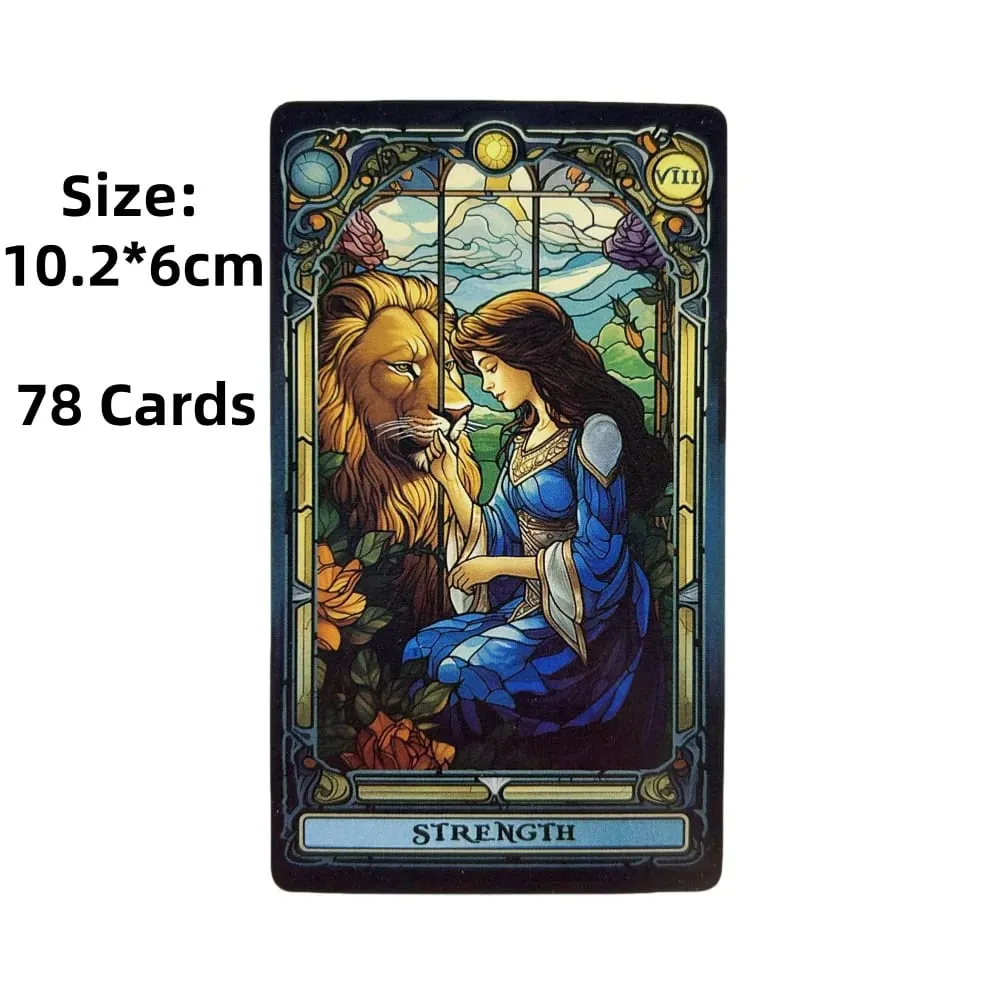 Stanined Glass Tarot Cards A 78 Deck For Beginners Deck Oracle English Visions Divination Edition Borad Deck Playing Games — image 5