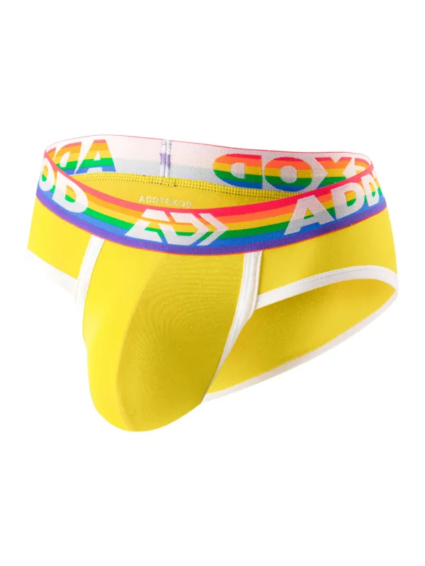 Sexy Men Underwear Rainbow Belt Multi Colored Youth Low Waist U Convex Pouch Brief Teenager Cotton Breathable Comfortable Bikini — image 28