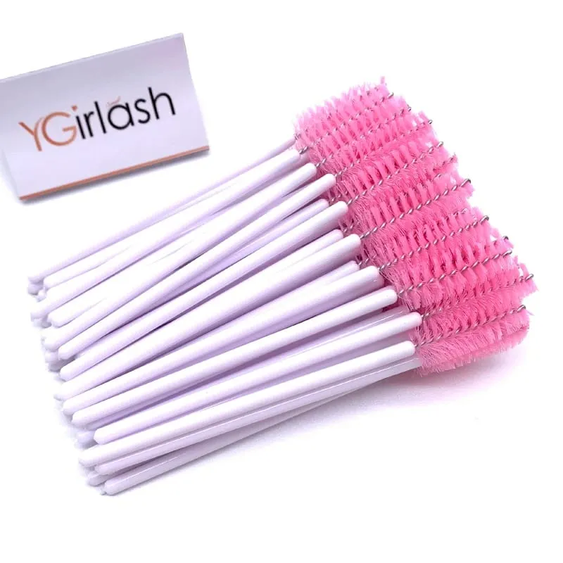 YGirlash 50Pcs Lash Swans Crystal Eyelash Applicator Μίας χρήσης Διαμαντένια λαβή Nylon Mascara Wands Brush Cosmetic Tools — image 27