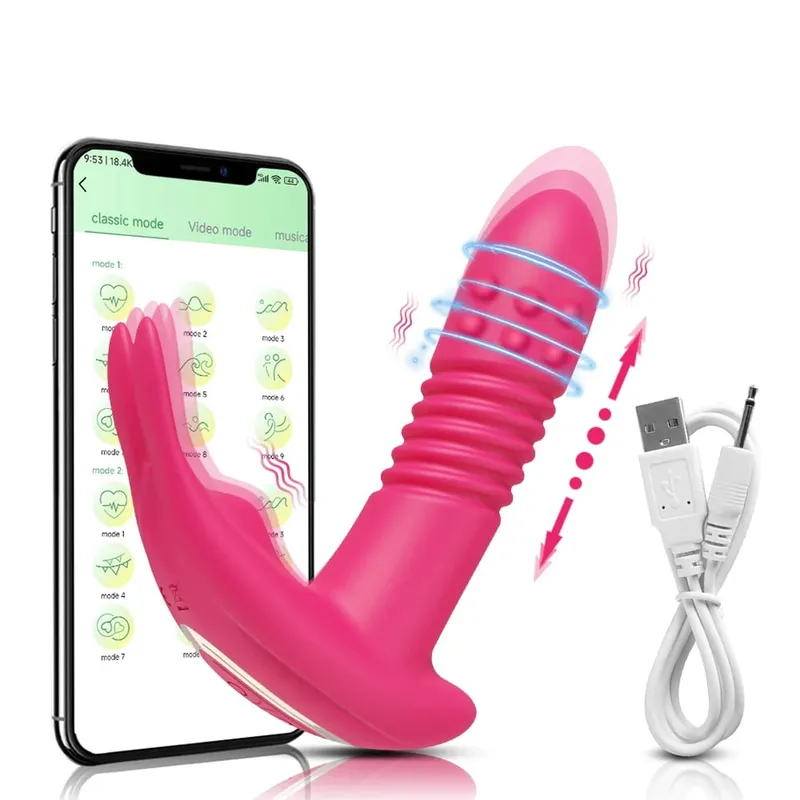 APP Thrusting Vibrator for Women Rotating Telescopic Dildo Bluetooth G Spot Clitoris Stimulator Sex Toy Female Masturbation — image 12