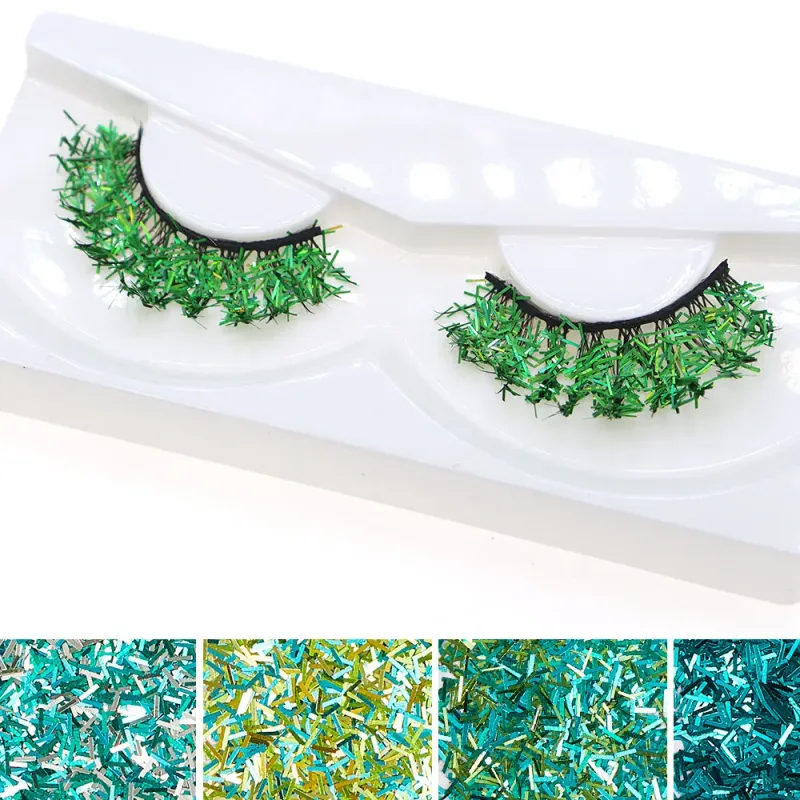 White Eyelashes Cosplay Makeup Natural Long Cross Strip False Eye Lashes — image 17