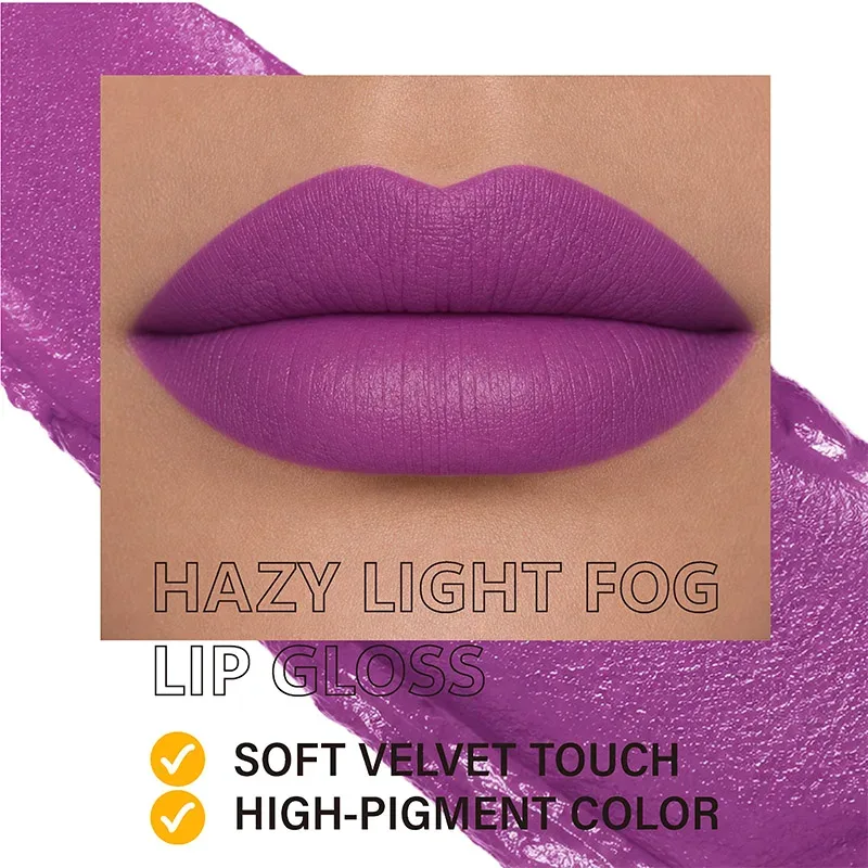 Matte Liquid Lipstick Purple Long Lasting Waterproof Velvet Lip Gloss — image 6