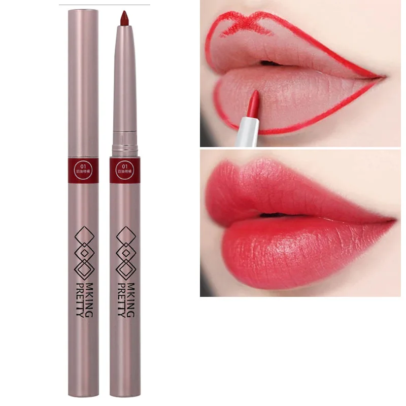 Nude Brown Lip Liner Pencil Lipstick Matte Smooth Waterproof Lipliner Long Lasting Non-stick Cup Lipstick Pen Beauty Cosmetics — image 19