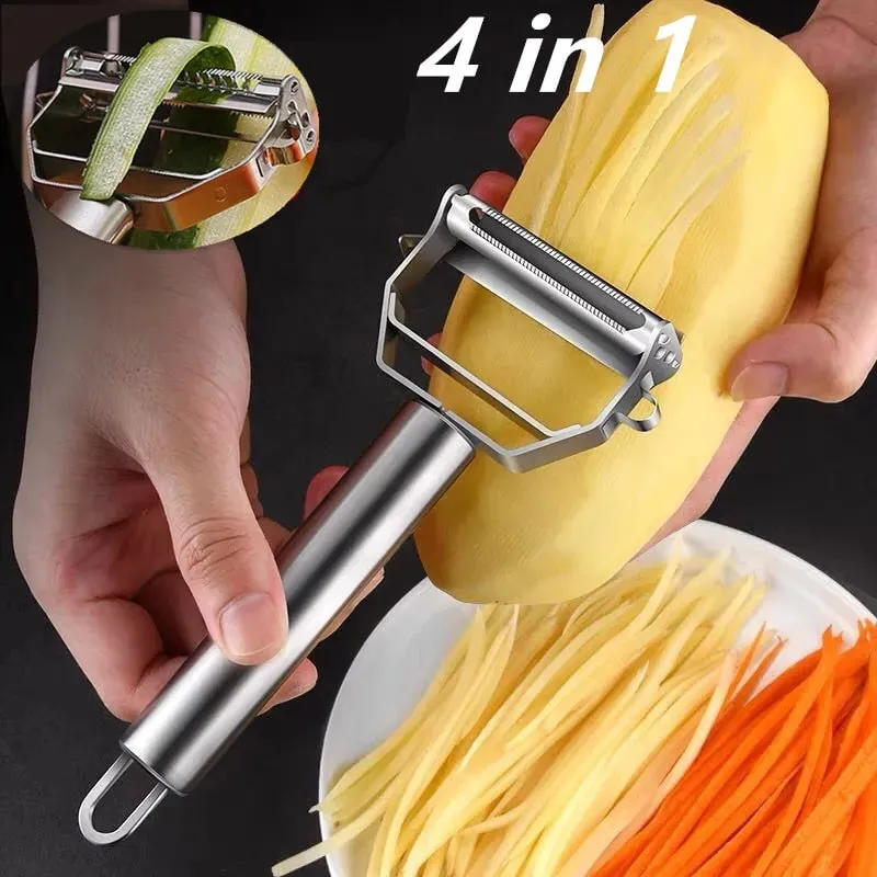 Multifunctional Kitchen Peeler Vegetable Fruit Peeler Stainless Steel Durable Potato Slicer Household Shredder Carrot Peeler — image 1