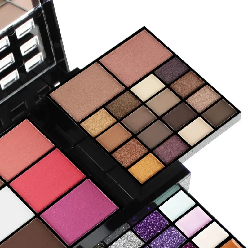 74 Colors Eyeshadow Lip Gloss Professional Makeup Kit Pearlescent Matte Concealer Tray Flash Lipstick Women Cosmetics Gift Box — image 4
