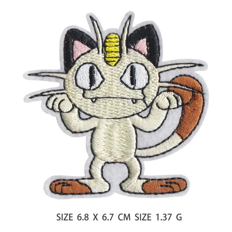 HOT 40 Style Snorlax Iron On Patch Embroidered Clothes Patches Cartoon for Clothing Kid Umbreon Cloth Stickers Garment Appliqués — image 28
