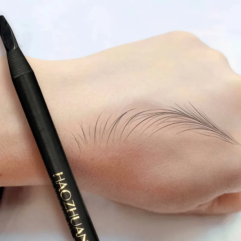 Hard Microblading Eyebrow Pen Natural Wild Brows Eye Brow Definer Enhancers Pencil Waterproof Long Lasting — image 2