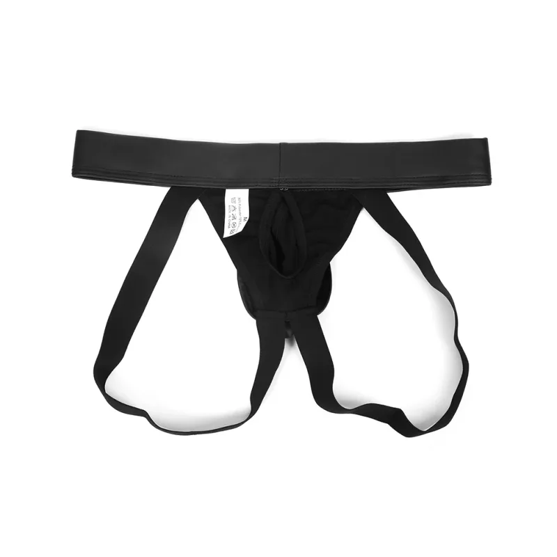 Intimo da uomo perizoma in ecopelle con custodia staccabile, mutande a vita bassa con culo aperto per un uso confortevole — image 11
