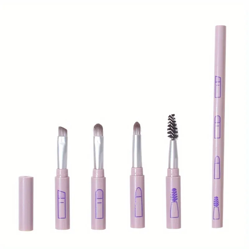 4 IN 1 Multifunctional Makeup Brushes Set Makeup Gadget Detachable Lip Eyeshadow Brush Sponge Eyeshadow Brush for Home Travel — image 8