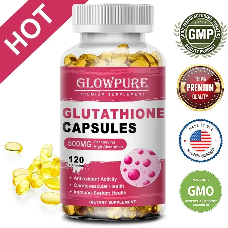 Glutathione Capsules for Skin Detox and Immune System Support with High Absorption Formula Beauty Care Health Supplement Vegan — image 1