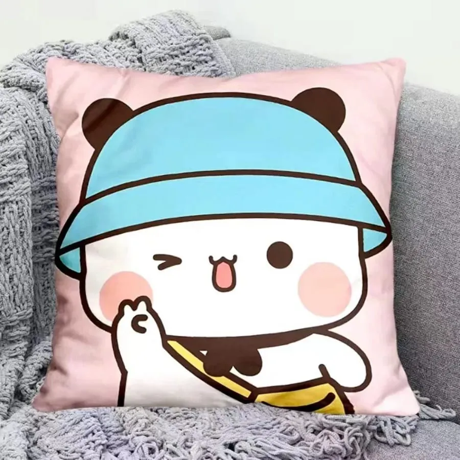 Yier Panda Cute Throw Pillow Bubu Dudu Cartoon Square Pillows Kawaii Anime Soft Waist Sofa Cushion Car Home Bedroom Decoration — image 10