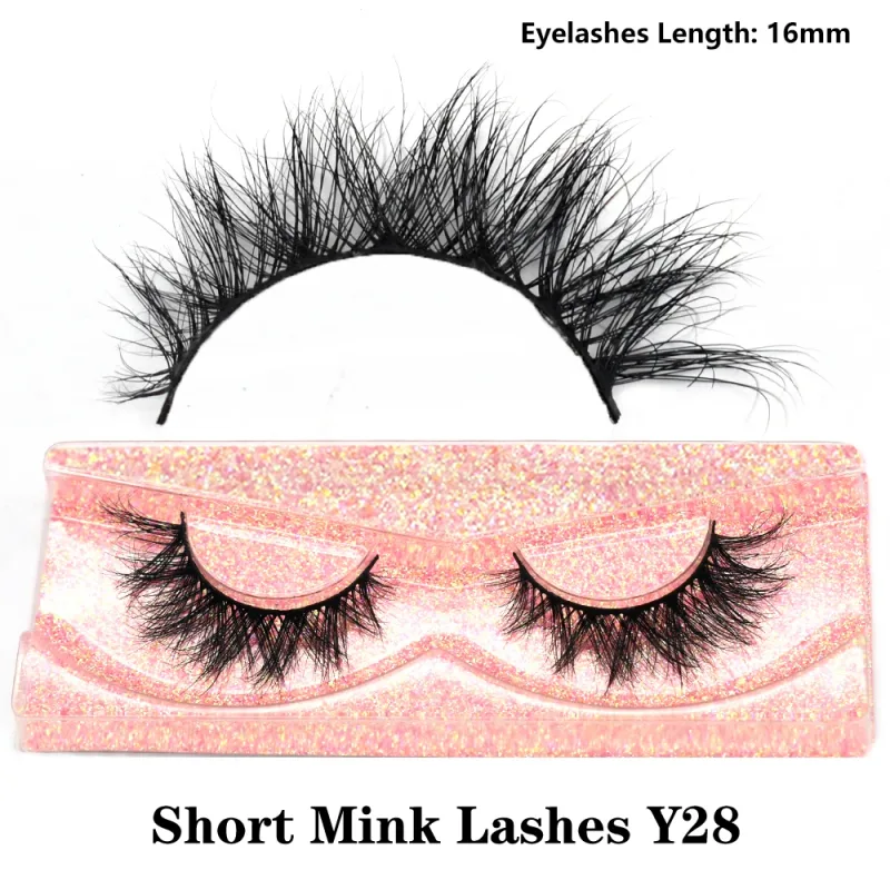 Real Mink Fluffy Short Eye Lashes Extension Wispy Soft Natural Short False Eyelashes Daily Wear Full Strip Lashes Makeup — image 40