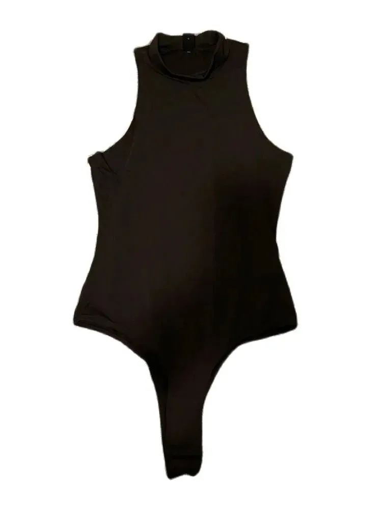 Women's Sexy Slim Fit High Neck Sleeveless Jumpsuit Solid Color Spicy Summer Fashion for Trendy Ladies — image 6